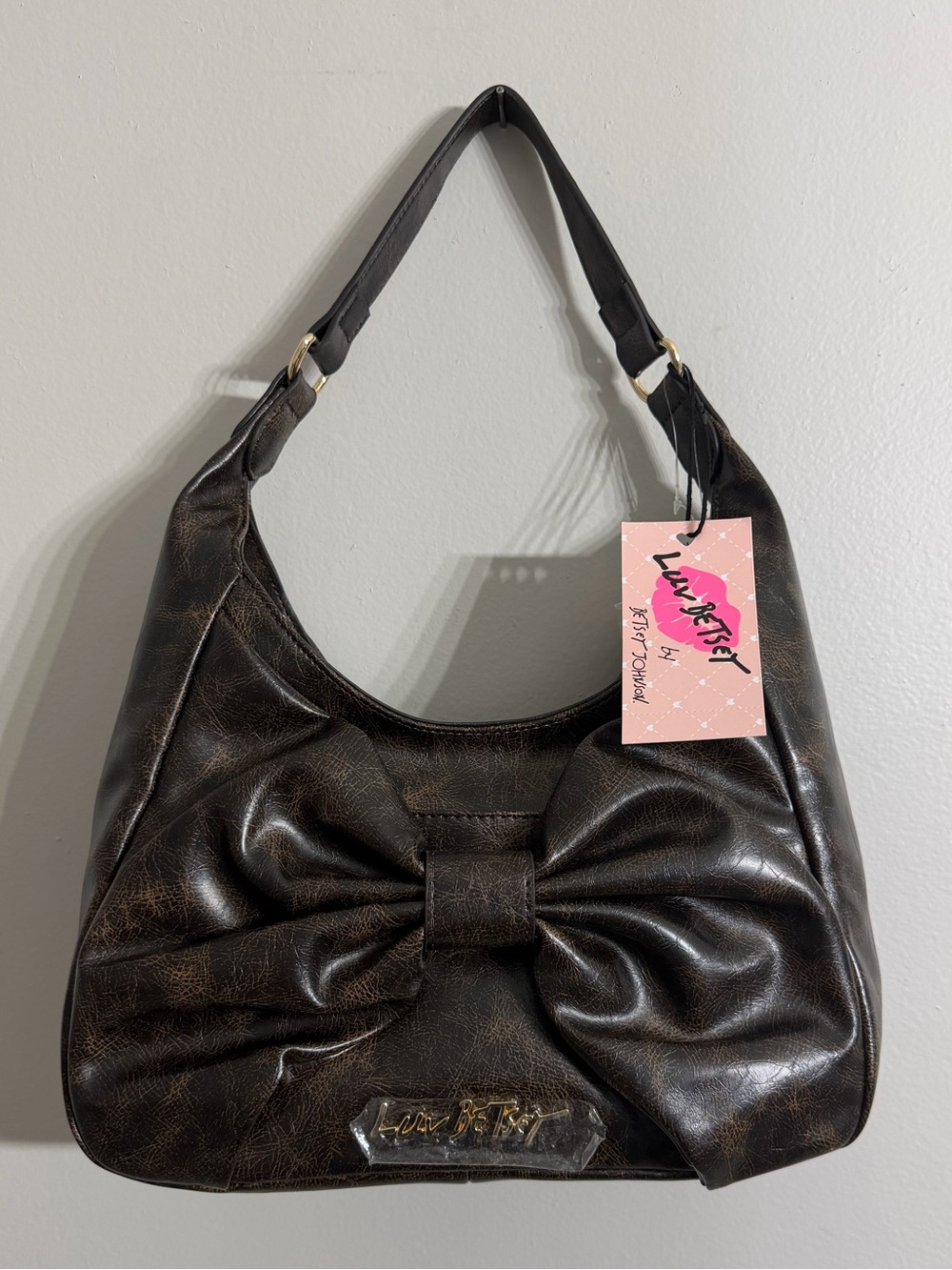 Luv Betsey by Betsey Johnson "Lbbently" Bow Hobo Shoulder Bag